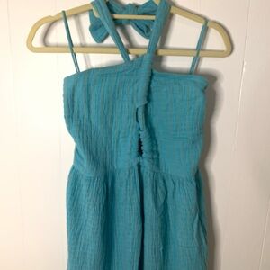 Mara Hoffman Swim Turquoise Halter Dress